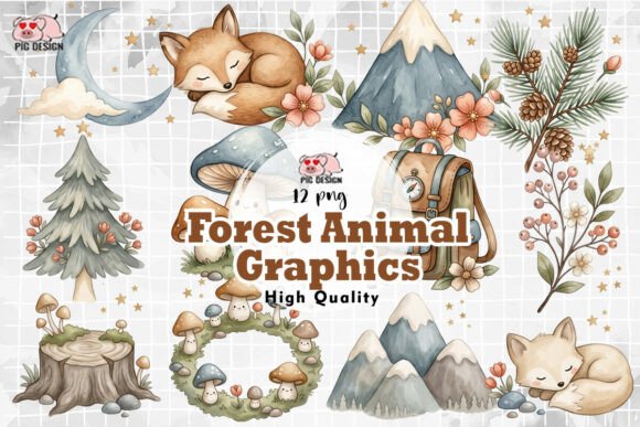 Download Watercolor Forest Animal Graphics PNG - Png Collection