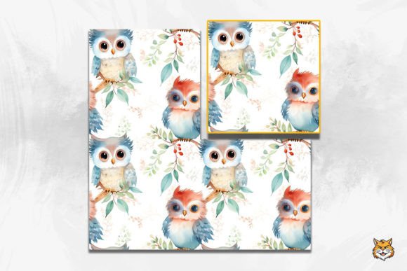 Download Baby Owlet Seamless Pattern 9 - Owl Collection