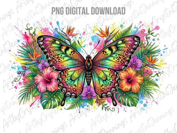 Download Vibrant Leopard Butterfly PNG - Png Collection