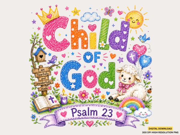 Download Child of God Psalm 23 Christian PNG - Png Collection