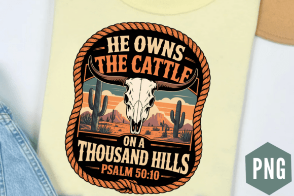 Download Psalm 5010 Western Longhorn PNG Design - Png Collection