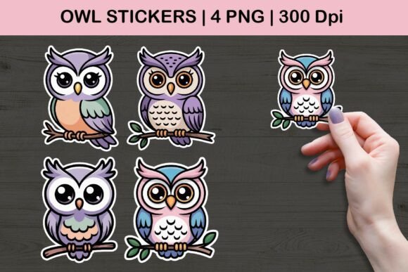 Download Cute Woodland Owl Sticker PNGs - Png Collection