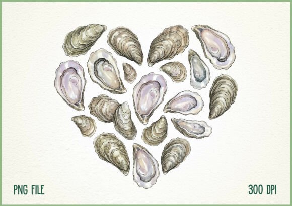 Download Oyster Shell Heart Coastal Sea Life PNG - Png Collection