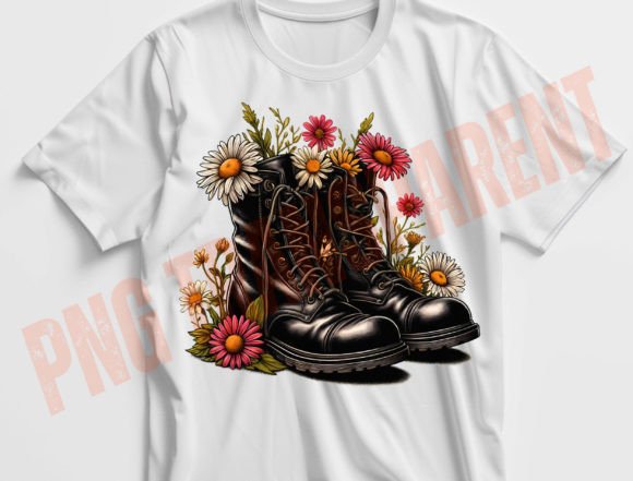 Download Floral Boots Png, Flowers in Boots Png - Png Collection