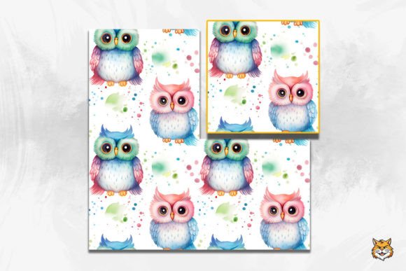 Download Baby Owlet Seamless Pattern 7 - Owl Collection