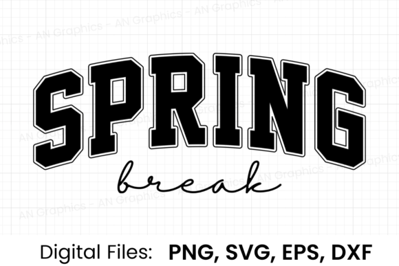 Download Spring Break Retro Varsity SVG - Spring break Collection