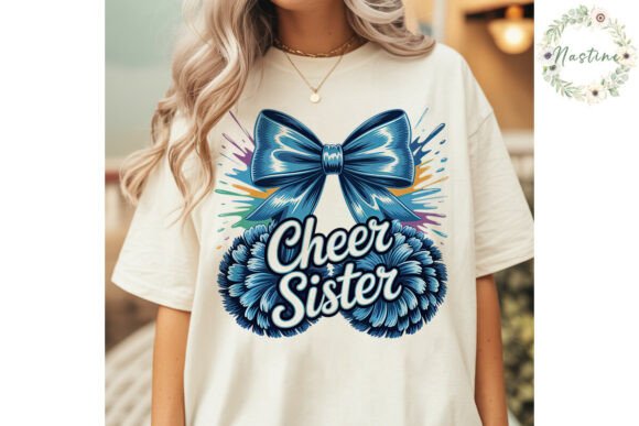 Download Cheer Sister Blue Pompom PNG Clipart - Png Collection