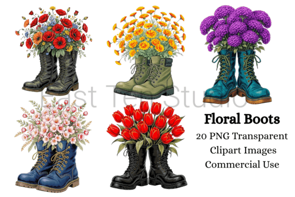 Download Floral Boots PNG Bundle - Png Collection