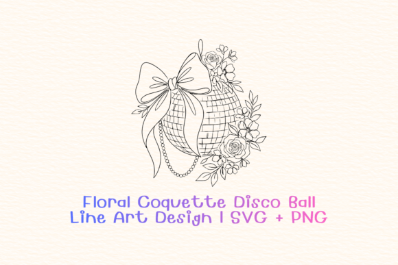 Download Floral Coquette Disco Ball SVG PNG - Png Collection
