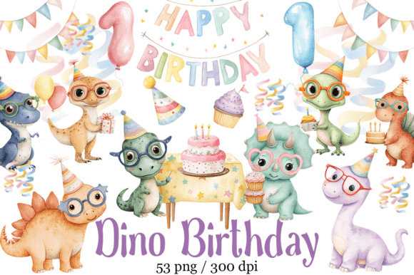 Download Dinosaur Birthday Party Clipart Dino PNG - Png Collection