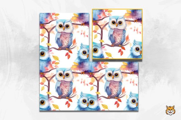 Download Baby Owlet Seamless Pattern 21 - Owl Collection