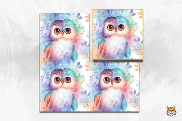 Download Baby Owlet Seamless Pattern 4 - Owl Collection
