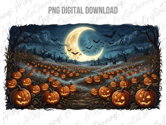 Download Halloween Haunted Pumpkin Patch PNG - Png Collection