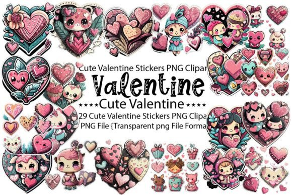 Download Cute Valentine Stickers PNG Bundle - Png Collection