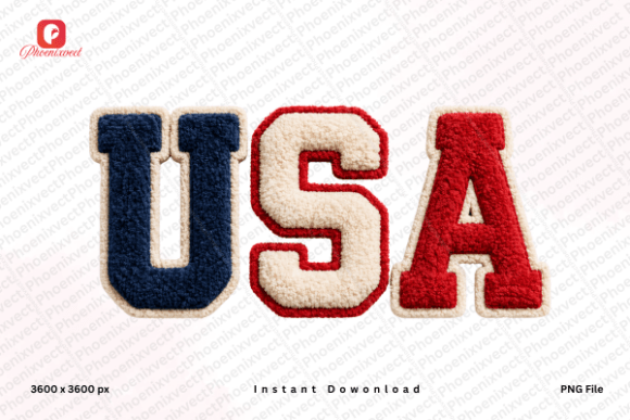 Download Patriotic Varsity Alphabet USA PNG - Png Collection