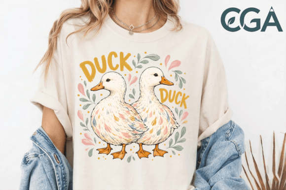 Download Cute Duck Duck Goose Floral PNG - Png Collection