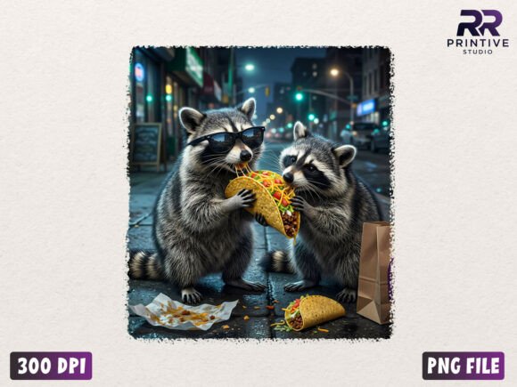 Download Funny Raccoons Taco Trendy PNG - Png Collection