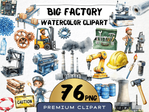 Download Big Factory Watercolor Clipart 76 Png - Png Collection