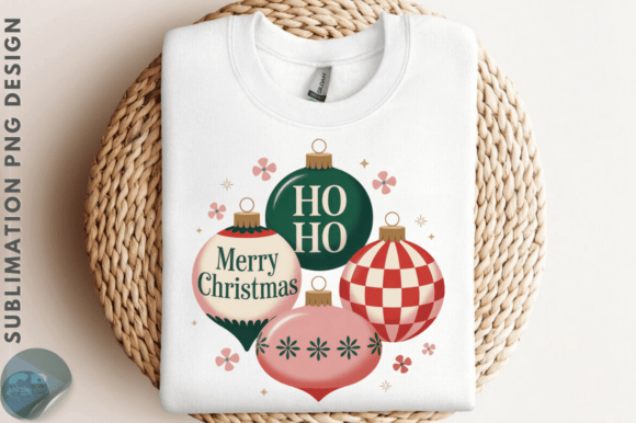 Download Retro Merry Christmas Ornament Balls PNG - Png Collection